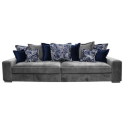 Bigsofa in Velours Grau