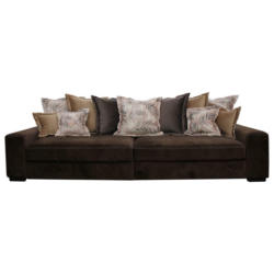 Bigsofa in Velours Braun