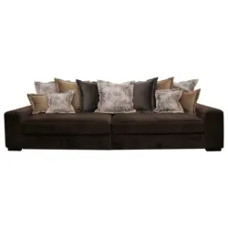 Bigsofa in Velours Braun