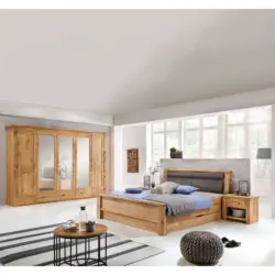 Schlafzimmer 180/200 cm in Braun, Eichefarben