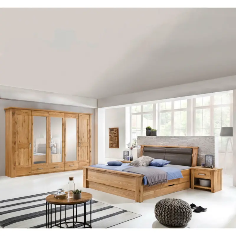 Schlafzimmer 180/200 cm in Braun, Eichefarben