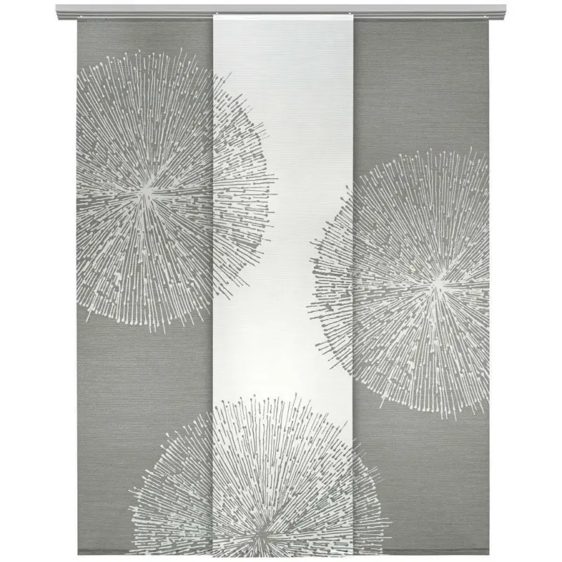 Flächenvorhang in Grau transparent