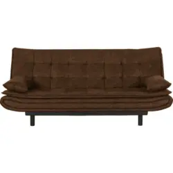Schlafsofa in Lederlook Braun