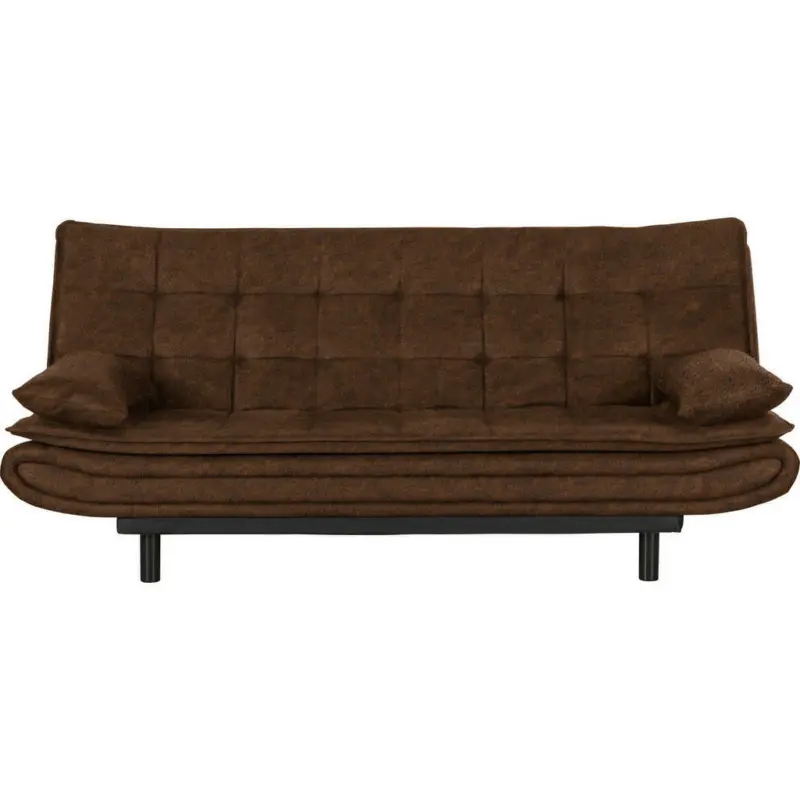 Schlafsofa in Lederlook Braun