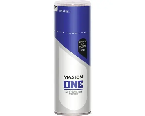 Sprühlack Maston ONE satin ultramarinblau RAL5002 400 ml