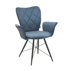 Armlehnstuhl in Eisen Mikrofaser