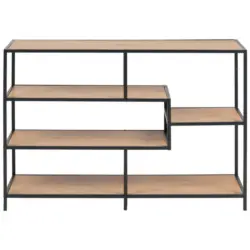 Regal 114/78/35 cm Schwarz, Eichefarben