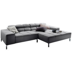 Ecksofa in Flachgewebe Grau