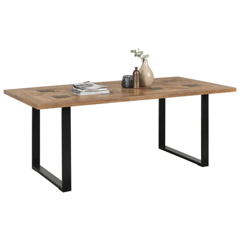 Esstisch in Holz, Metall 200/100/76 cm