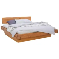 Balkenbett 180/200 cm in Buchefarben