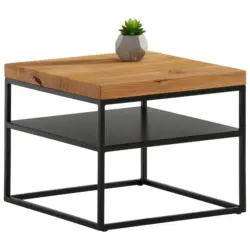 Couchtisch in Holz, Metall 50/50/40 cm