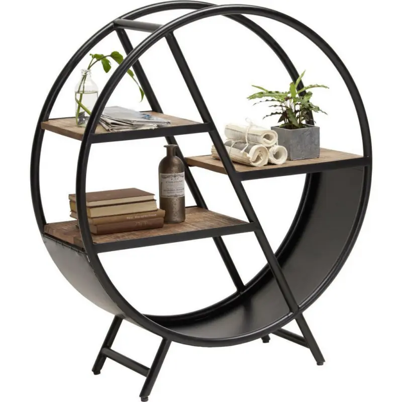 Regal 90/100/30 cm Naturfarben, Schwarz