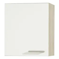 Küchenoberschrank 50/57,9/34,2 cm in Weiß, Sonoma Eiche