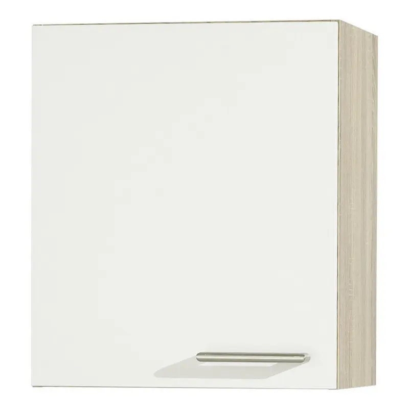 Küchenoberschrank 50/57,9/34,2 cm in Weiß, Sonoma Eiche