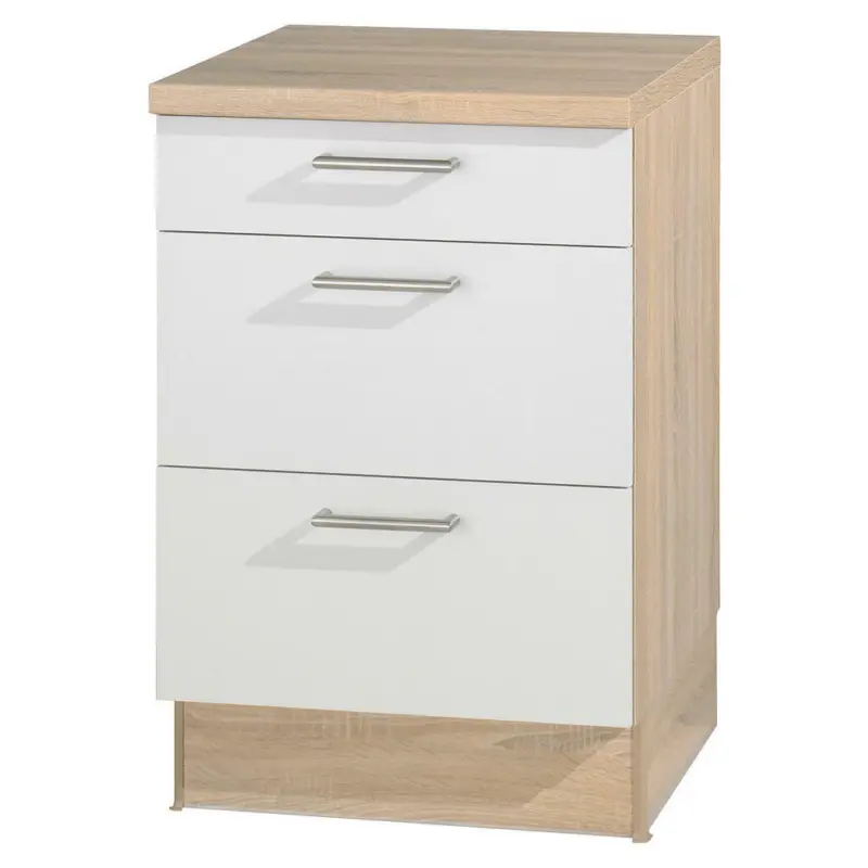 Küchenunterschrank 60/91,8/60 cm in Eichefarben