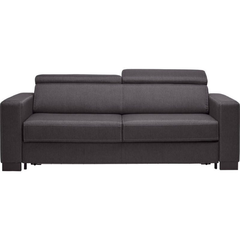 Schlafsofa in Webstoff Dunkelgrau