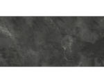 Hornbach Feinsteinzeug Bodenfliese Pulpis Nero 120,0x240,0 cm schwarz glänzend rektifiziert