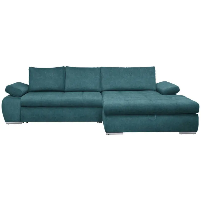 Ecksofa in Flachgewebe Petrol