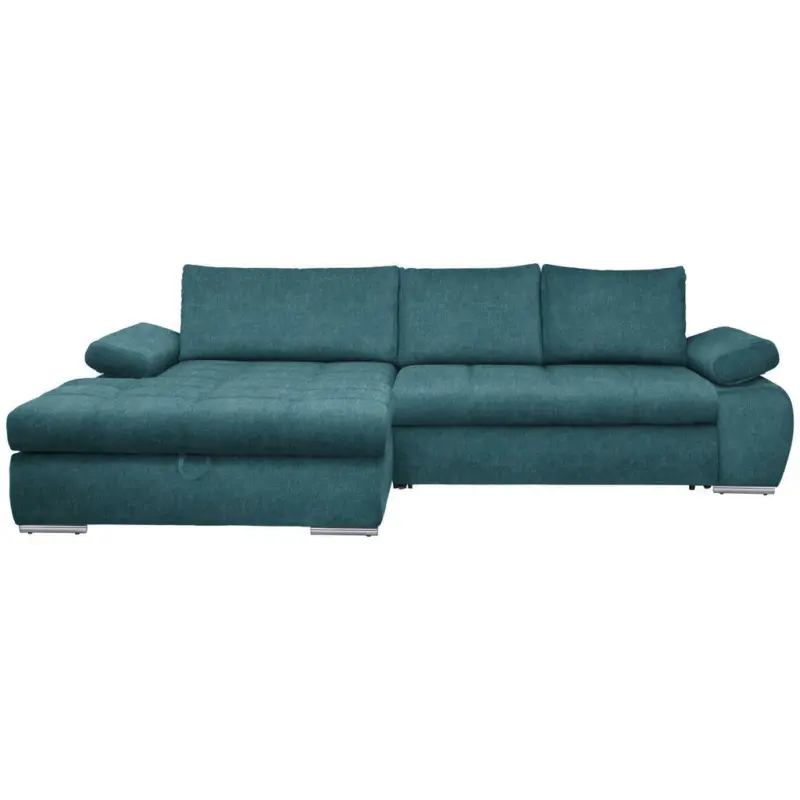 Ecksofa in Flachgewebe Petrol