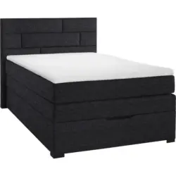 Boxspringbett 140/200 cm in Dunkelgrau