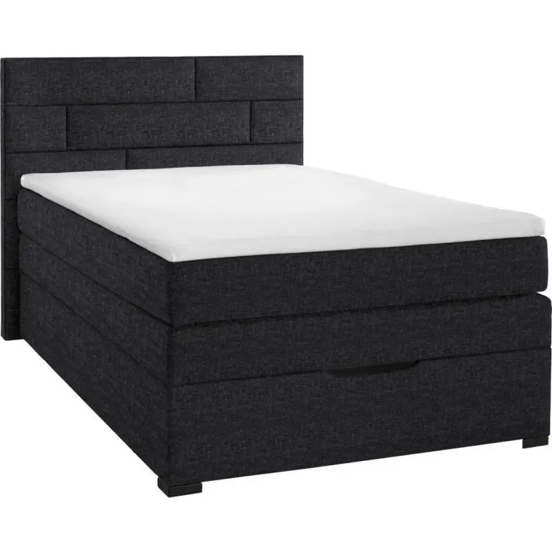 Boxspringbett 120/200 cm in Dunkelgrau