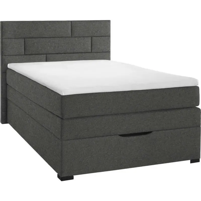 Boxspringbett 120/200 cm in Hellgrau