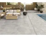 Hornbach Feinsteinzeug Terrassenplatte Smartgrip Beton Dekor 1 rektifizierte Kante 60 x 60 x 2 cm