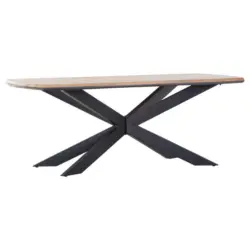 Esstisch in Holz, Metall 200/100/77 cm