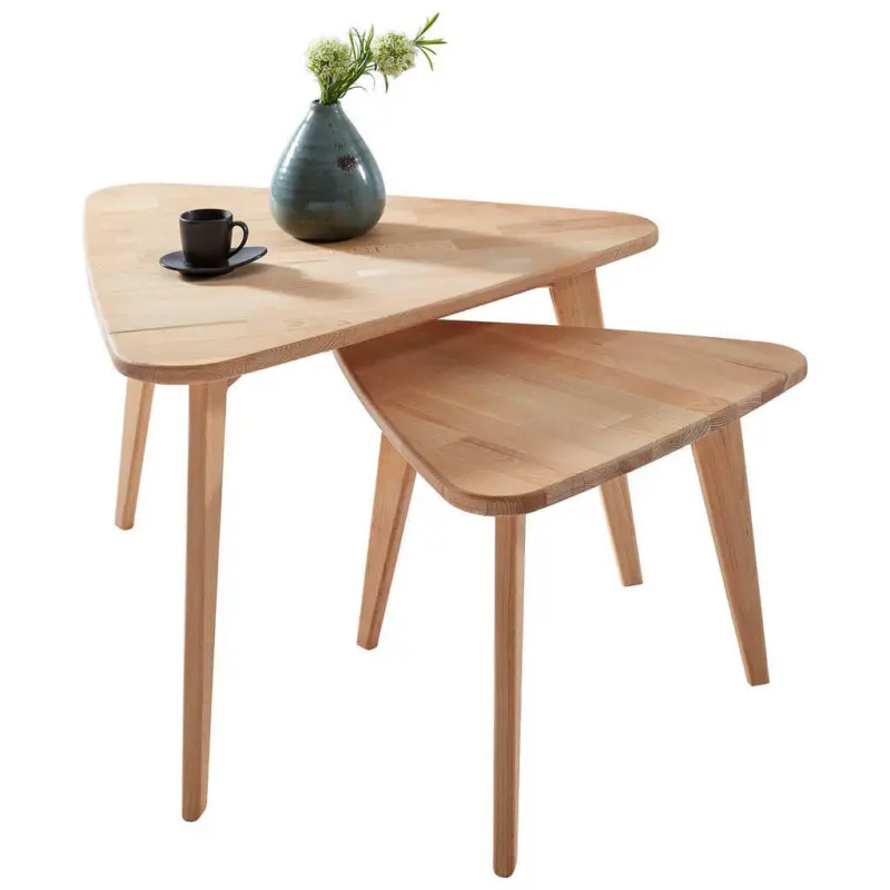 Beistelltischset in Holz 70,5/64/44 cm