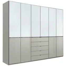Dreht&uuml;renschrank in Grau, Wei&szlig;