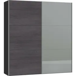 Schwebetürenschrank in Anthrazit, Schwarz