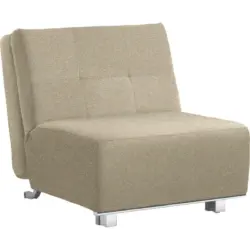 Schlafsessel in Flachgewebe Beige, Hellbraun