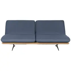 Schlafsofa in Blau, Eichefarben