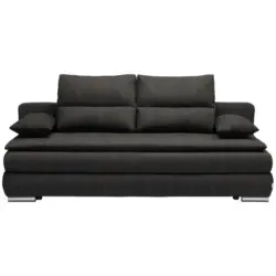 Schlafsofa in Webstoff Dunkelgrau