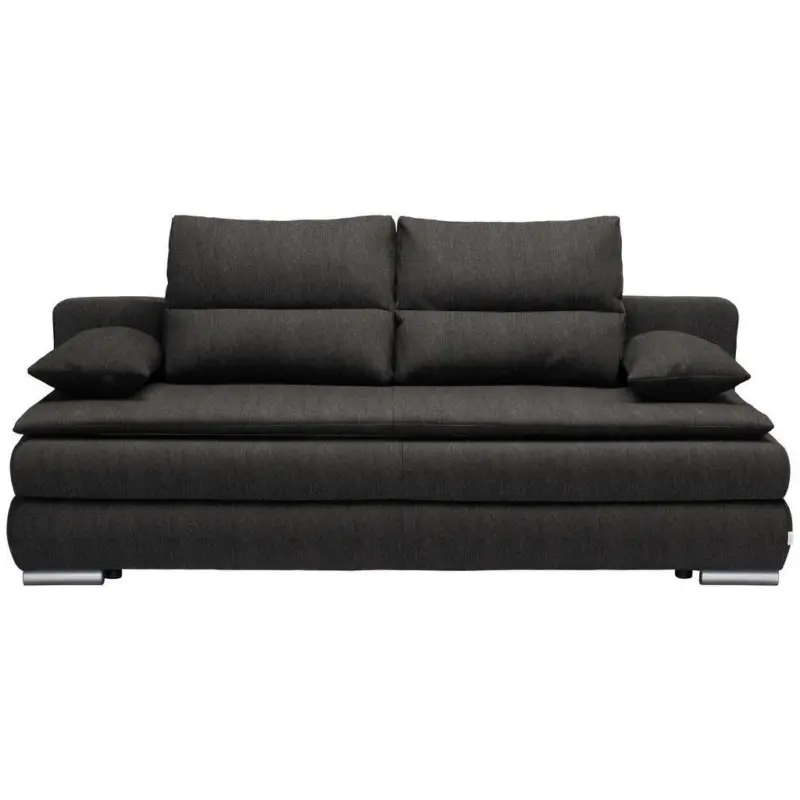 Schlafsofa in Webstoff Dunkelgrau