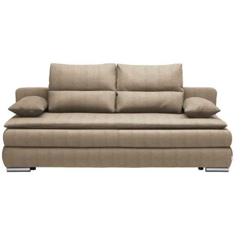 Schlafsofa in Webstoff Braun