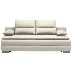 Schlafsofa in Webstoff Beige