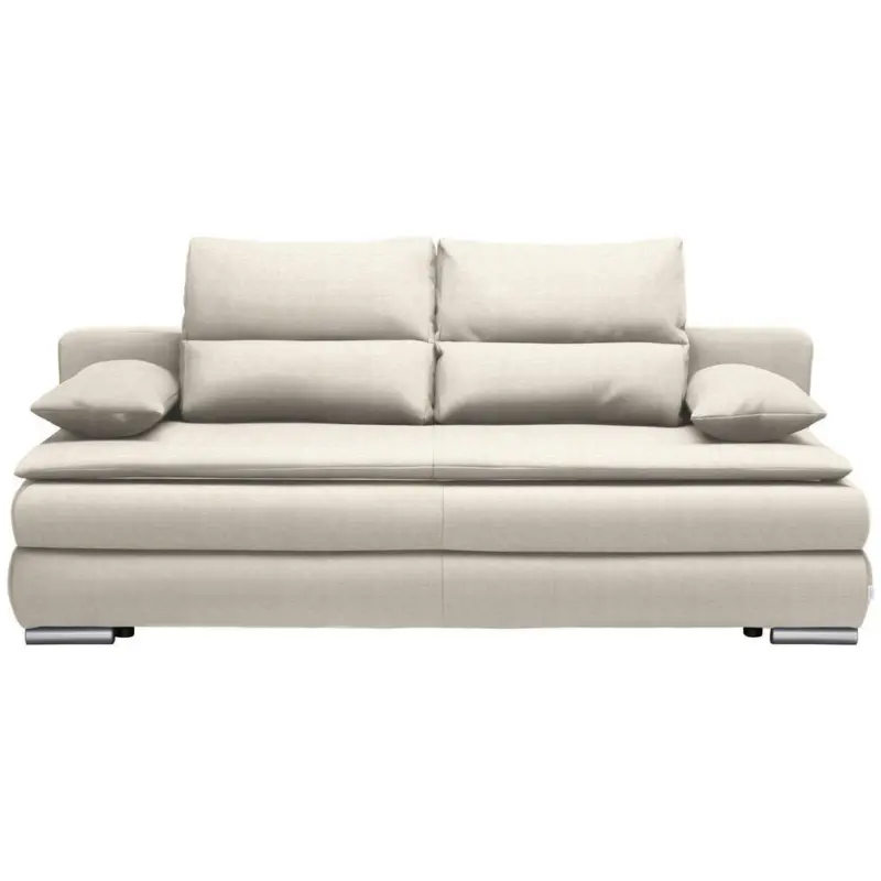 Schlafsofa in Webstoff Beige