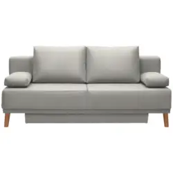 Schlafsofa in Webstoff Weiß