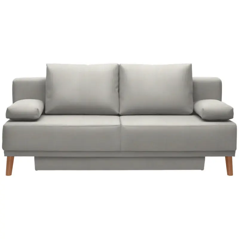 Schlafsofa in Webstoff Weiß