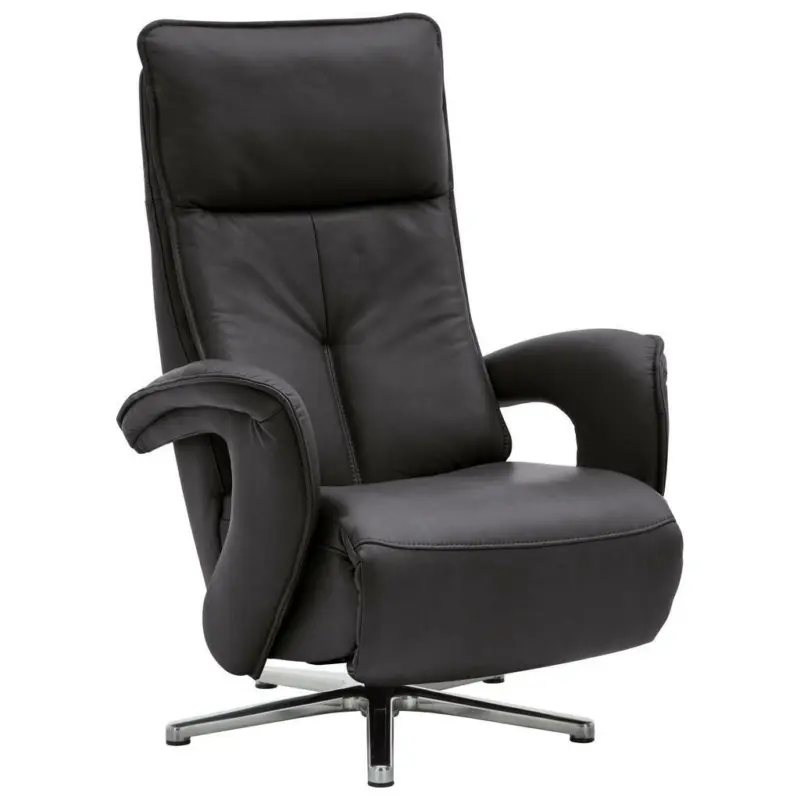 Relaxsessel in Leder Anthrazit