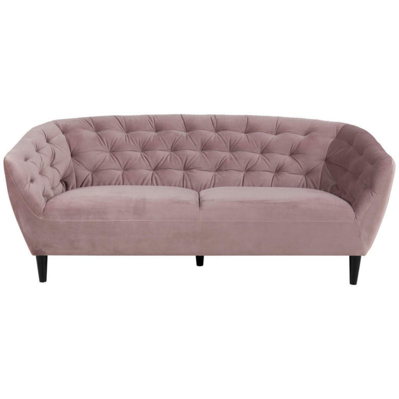 Chesterfield-Sofa in Samt Rosa