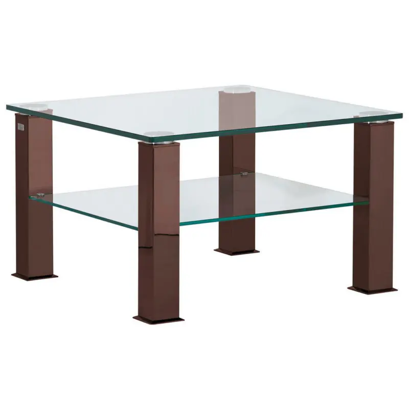 Couchtisch in Metall, Glas 75/75/42,5 cm