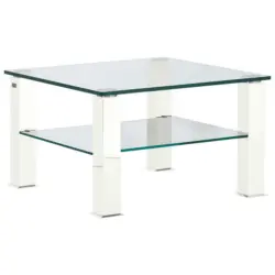Couchtisch in Metall, Glas 75/75/43 cm