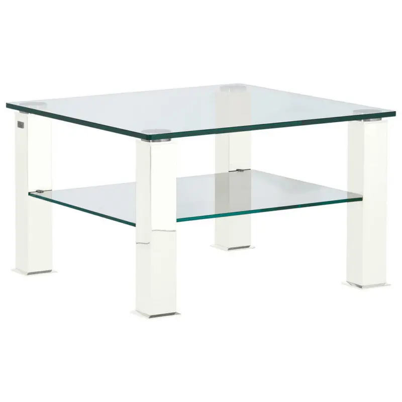 Couchtisch in Metall, Glas 75/75/43 cm