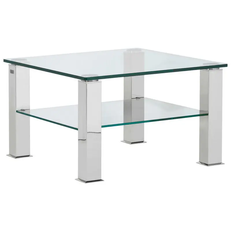 Couchtisch in Metall, Glas 75/75/42,5 cm