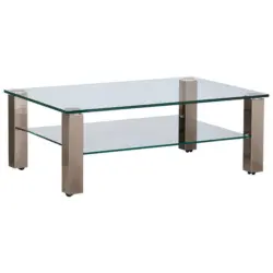 Couchtisch in Metall, Glas 110/70/42,5 cm