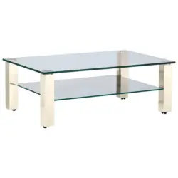 Couchtisch in Metall, Glas 110/70/42,5 cm