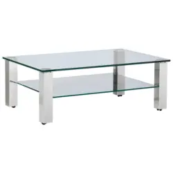Couchtisch in Metall, Glas 110/70/42,5 cm