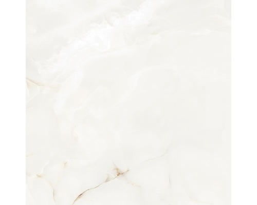 Feinsteinzeug Bodenfliese Onyx 60x60 cm weiß grau beige glänzend rektifiziert